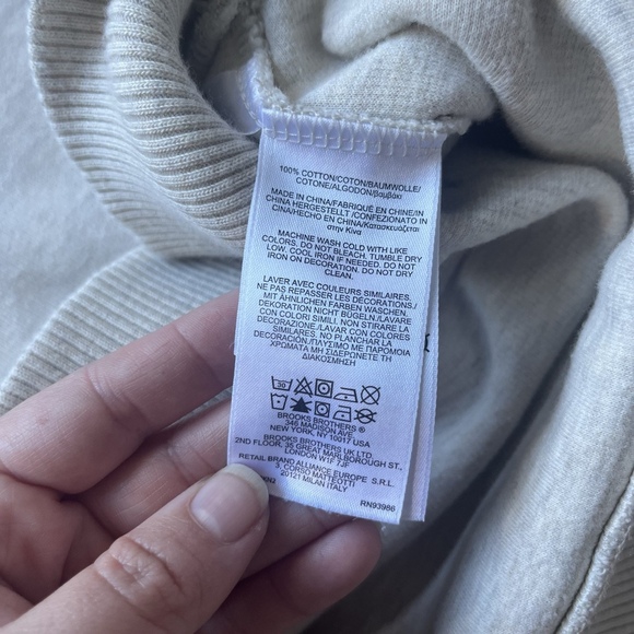 Brooks Brothers Casual Cotton Cream Pullover Sweater XXL Preppy Classic Knit - Picture 9 of 10